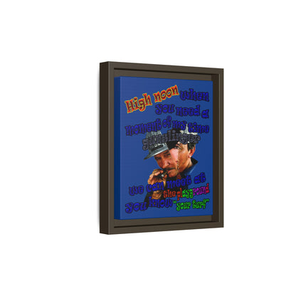 high noon - framed canvas art (dark blue)