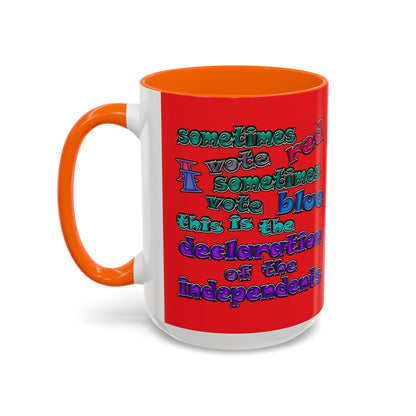 declaration of the independents - Accent Mug (red)