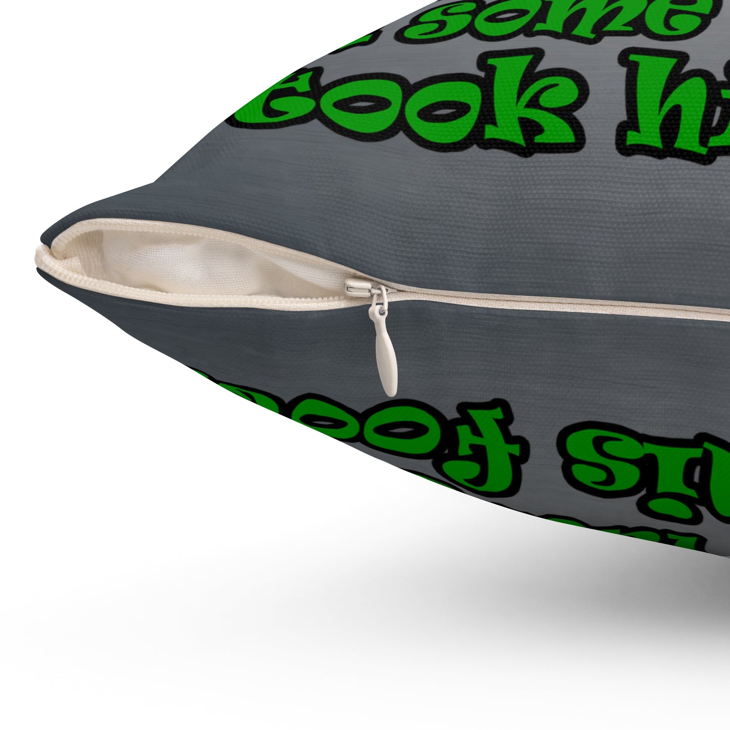 turtle race - Spun Polyester Square Pillow - (grey-light grey)