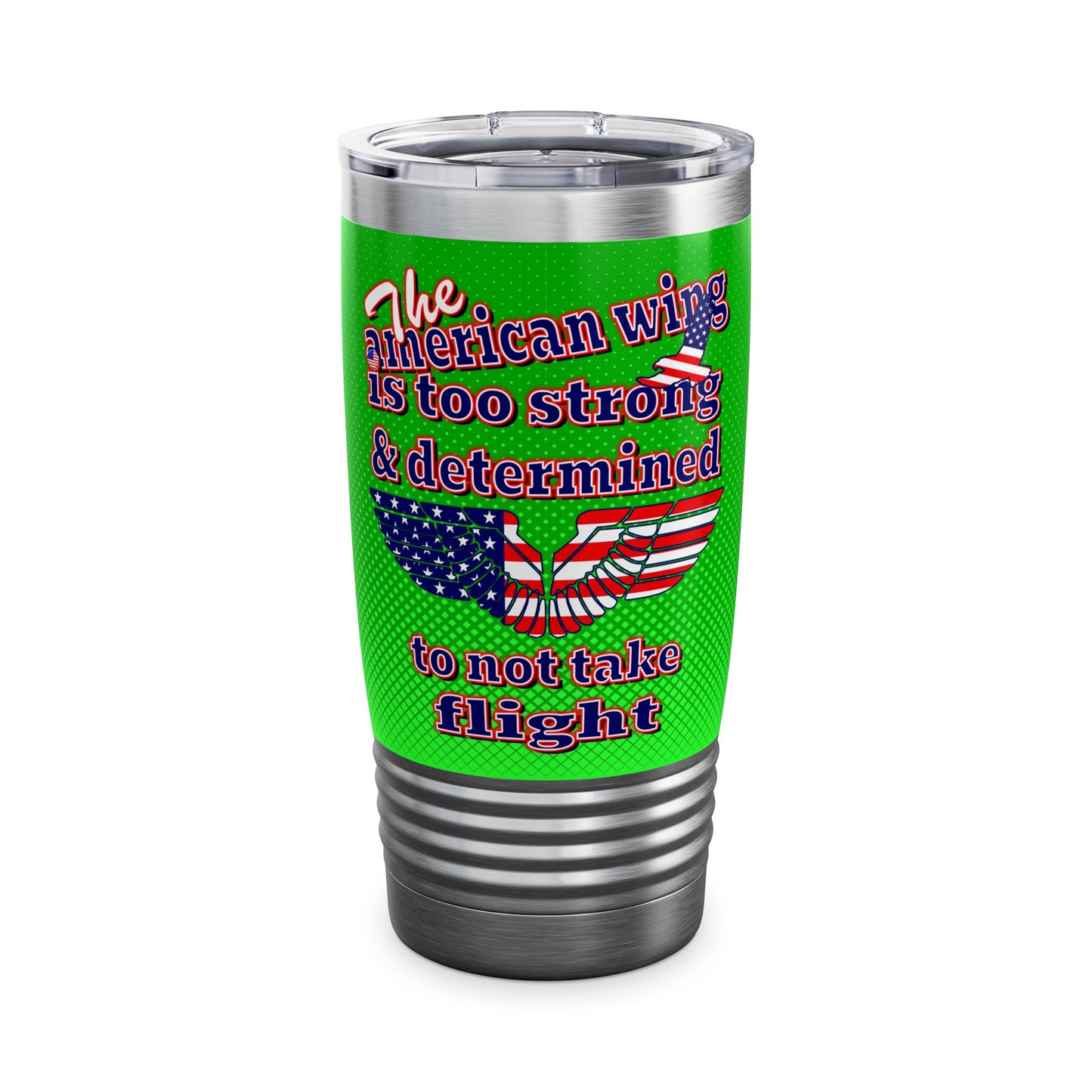 american wing - Ringneck Tumbler, 20oz (logo green)