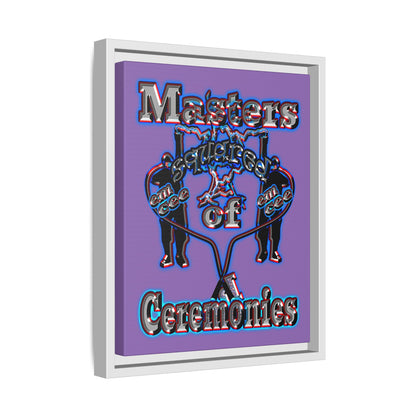 em cee squared - framed canvas art (light purple)