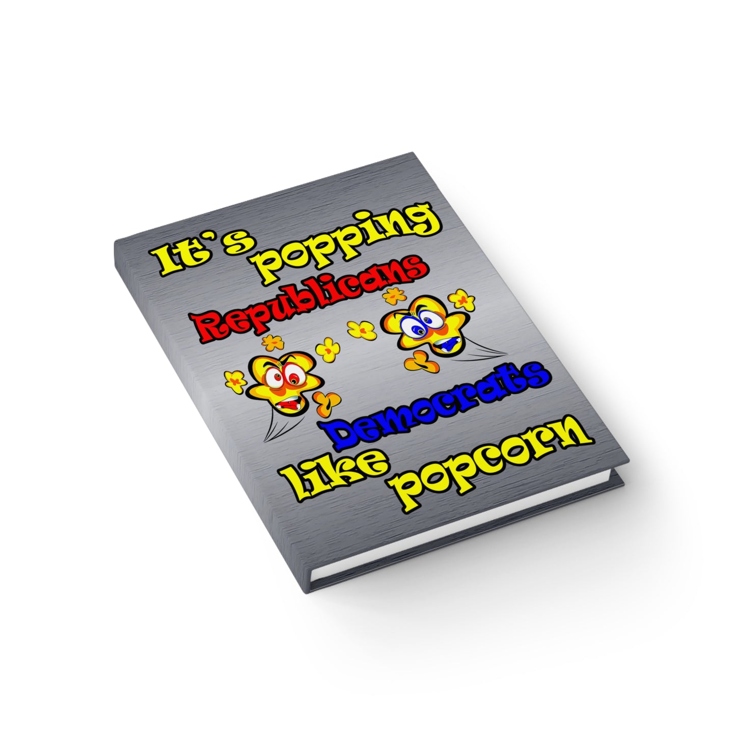 popping like popcorn - journal-lined (brushed nickel)