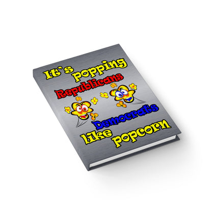 popping like popcorn - journal-lined (brushed nickel)