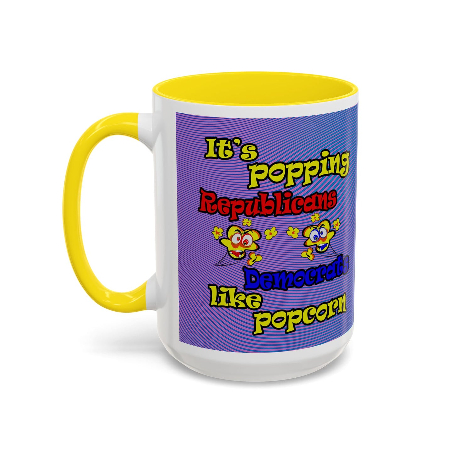 popping like popcorn - Accent Mug (light blue-purple wave)