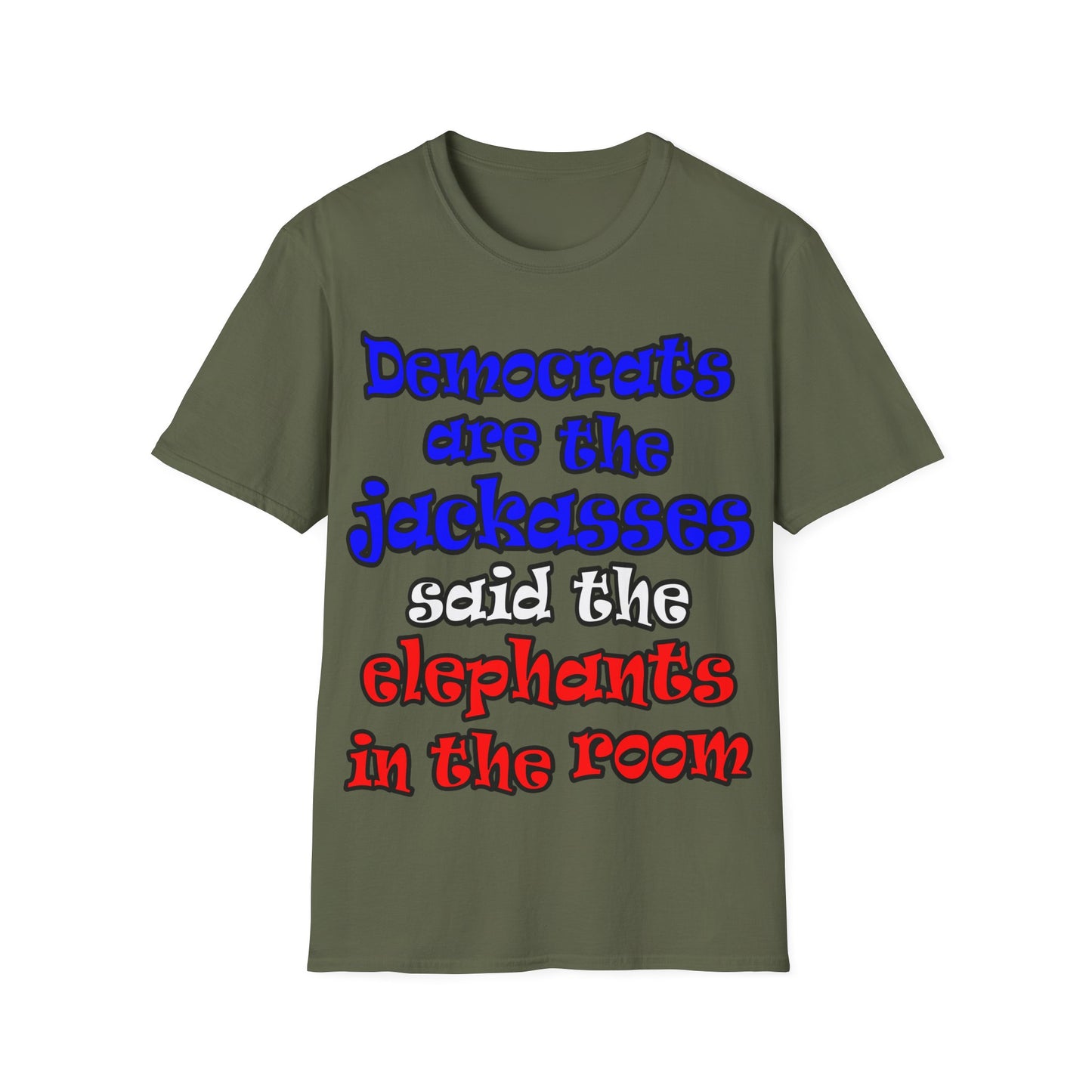 donkeys and elephants - Unisex Softstyle T-Shirt
