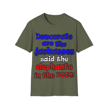 donkeys and elephants - Unisex Softstyle T-Shirt