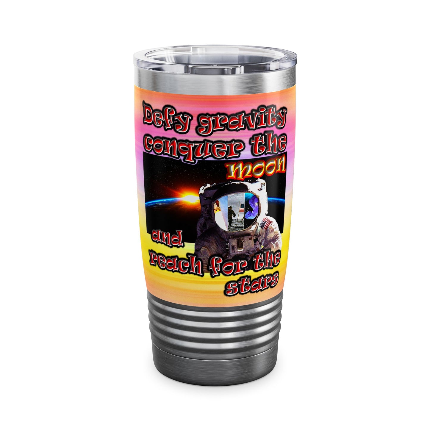 defy conquer reach - Ringneck Tumbler, 20oz (color blur)