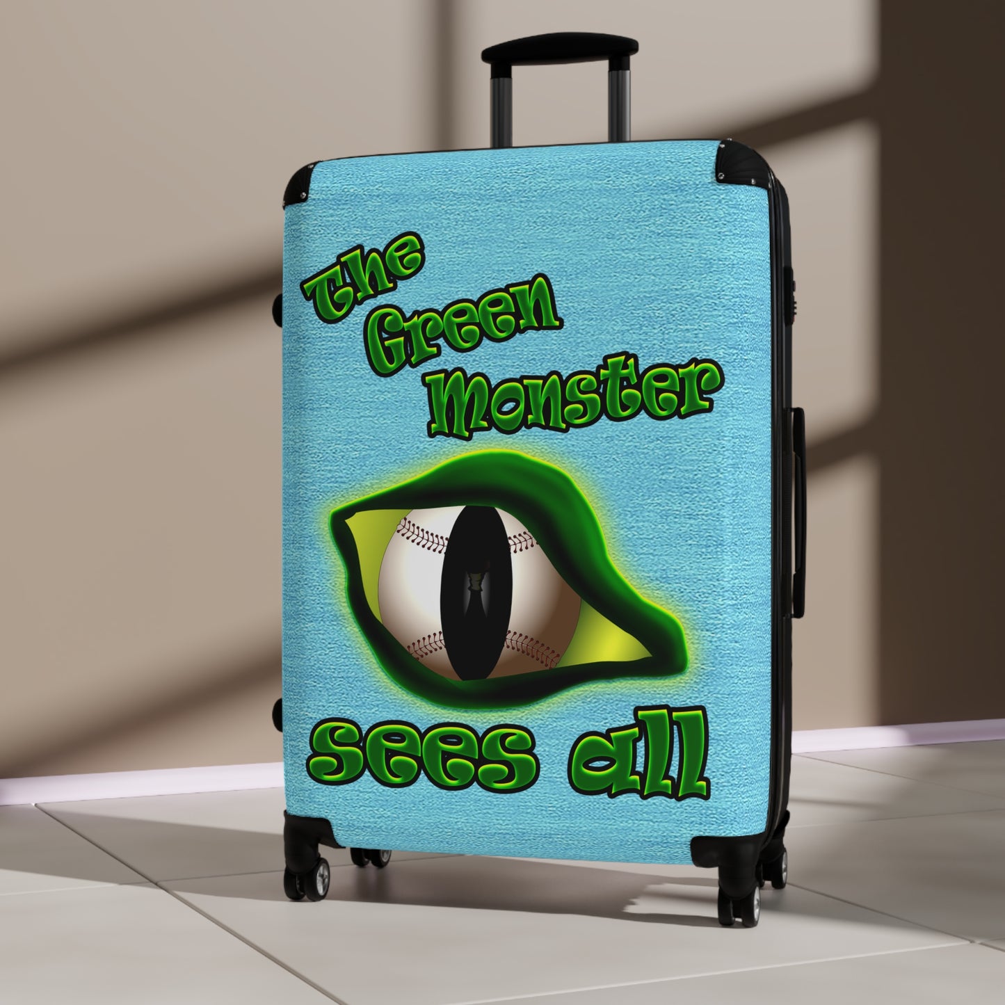 green monster - Suitcase (faded blue)
