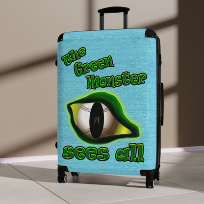 green monster - Suitcase (faded blue)