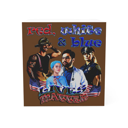 rw&b lives matter - note cube (brown)