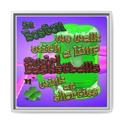celtics logo - framed canvas art (purple-pink wave)