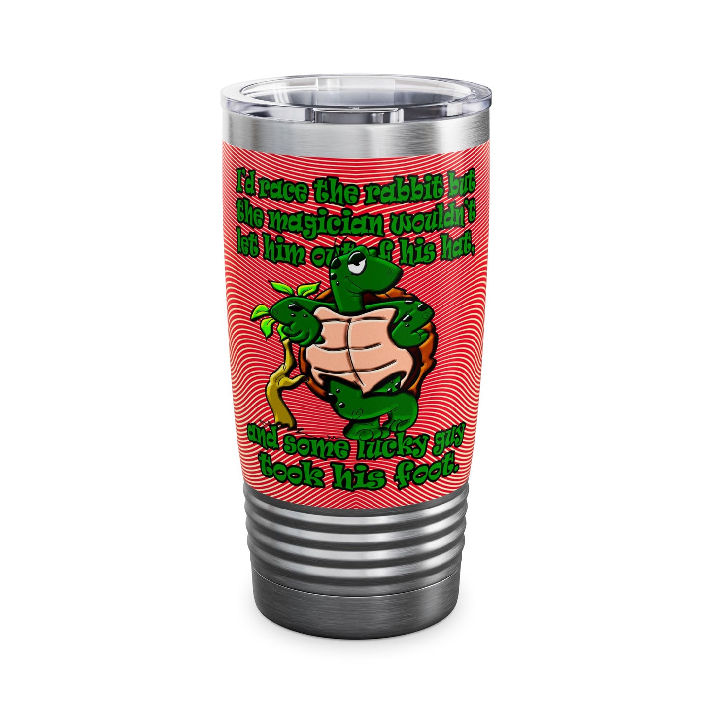 turtle race - Ringneck Tumbler, 20oz (yellow-orange wave)