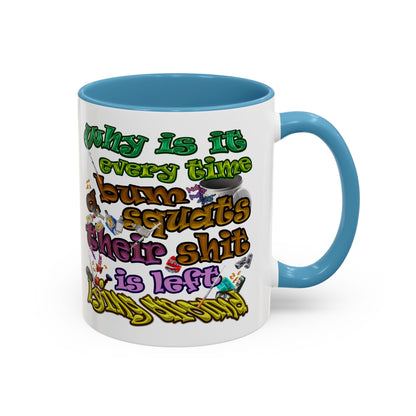 the bum's shit - Accent Mug (white)