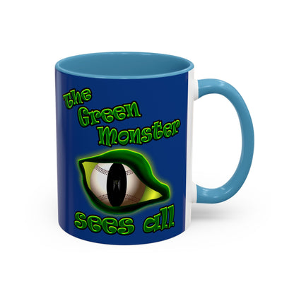 green monster - Accent Mug (dark blue)