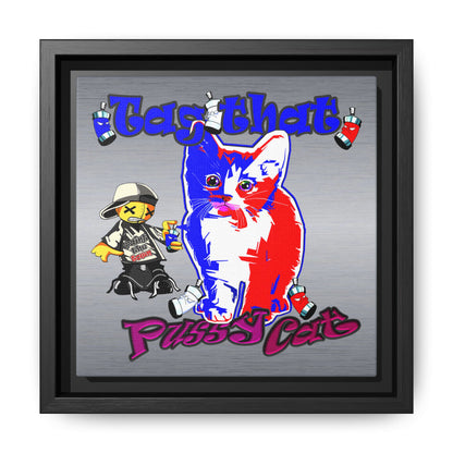 tag that - framed canvas art (brushed nickel)