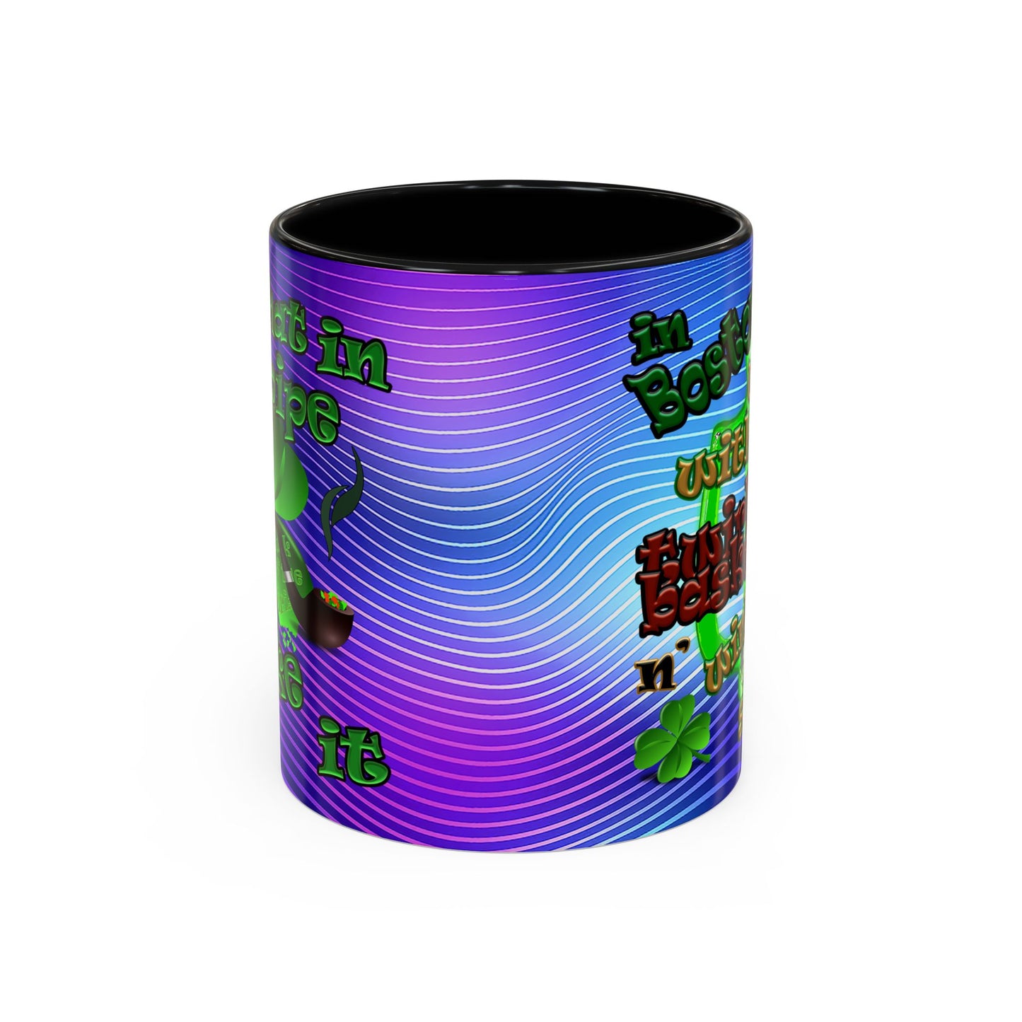 celtics logo - Accent Mug (purple wave)