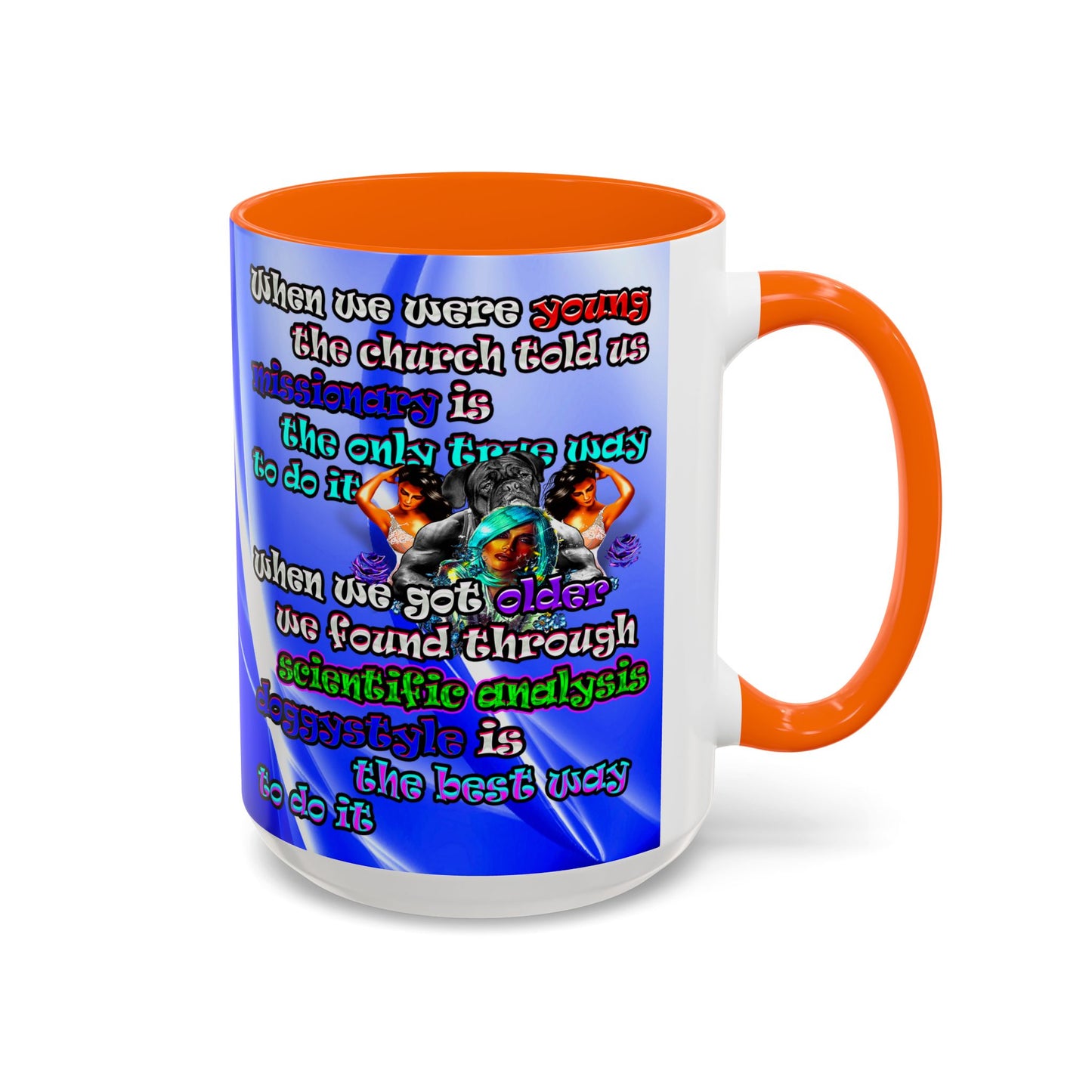 doggystyle - Accent Mug (blue-white wave)