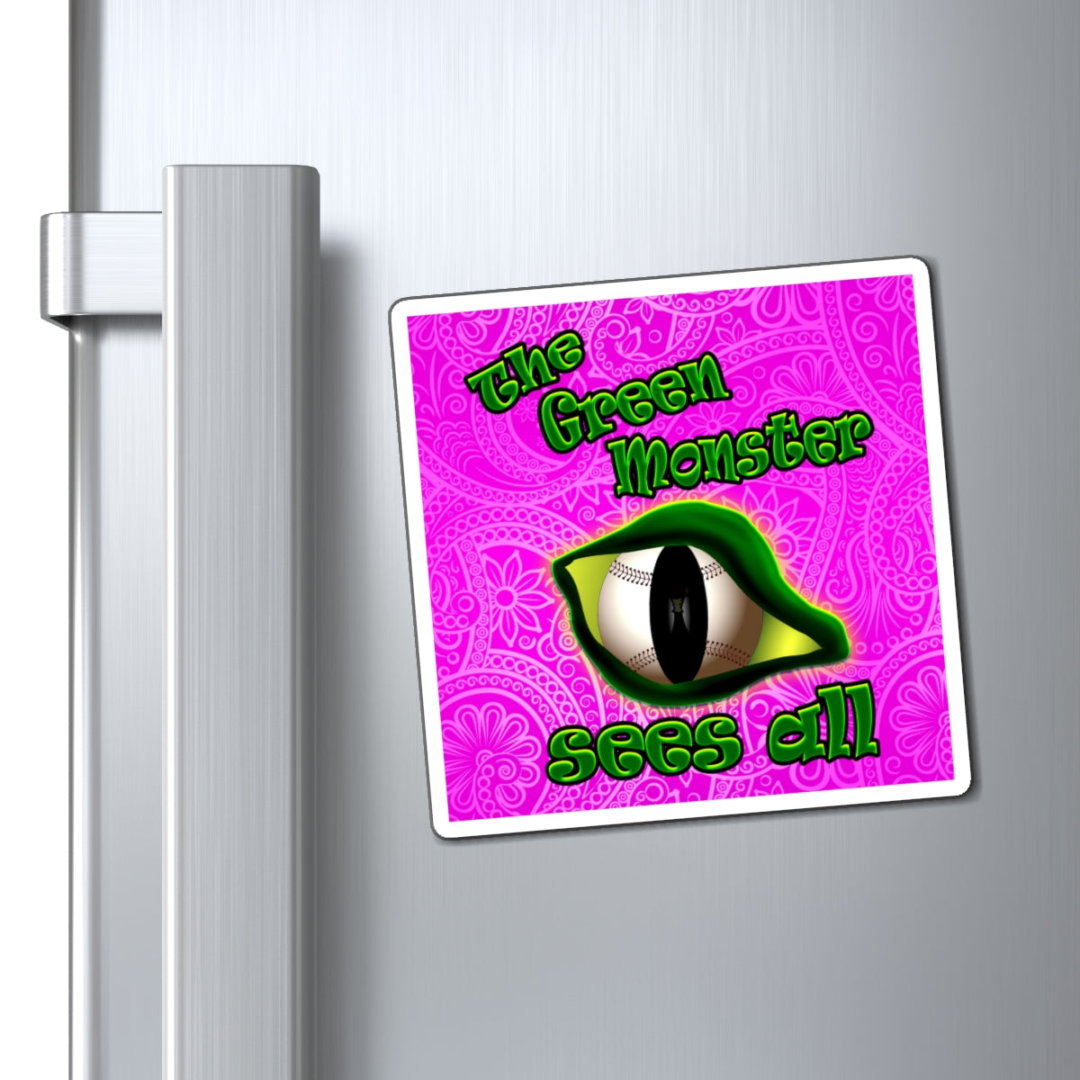 green monster - Magnets - (pink swirl)