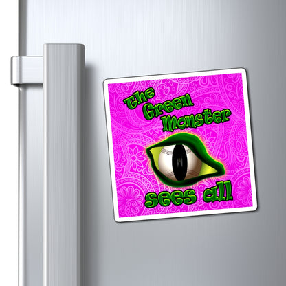 green monster - Magnets - (pink swirl)