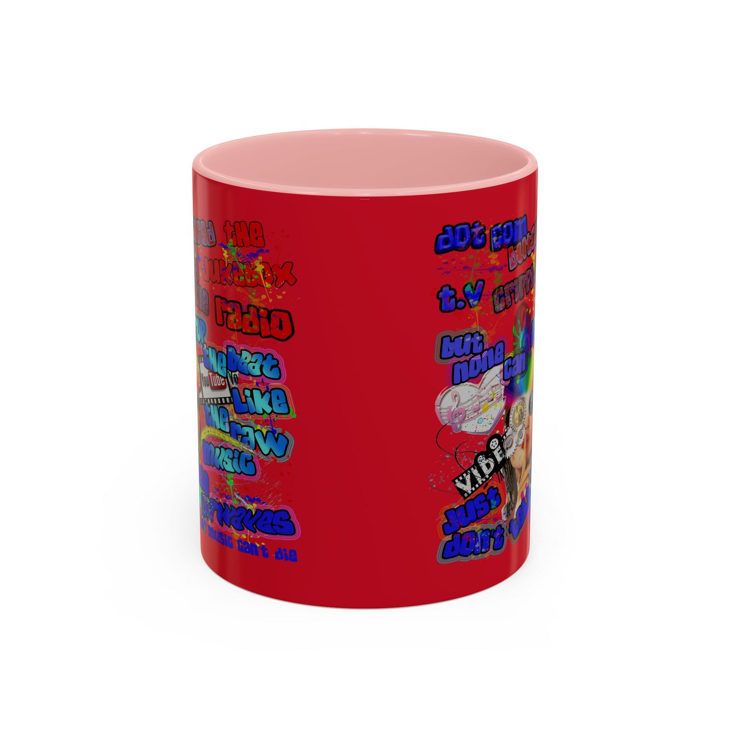 drop the beat - Accent Mug (dark red)