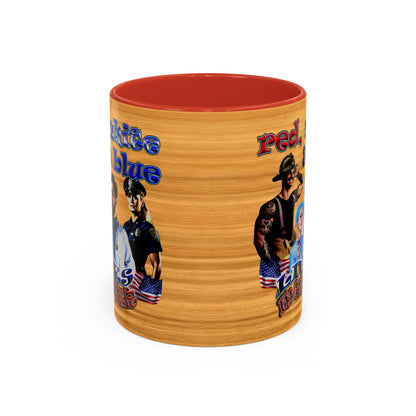 rw&b lives matter - Accent Mug (butterscotch wood finish)