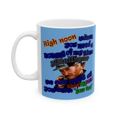 high noon - White Mug (light blue)