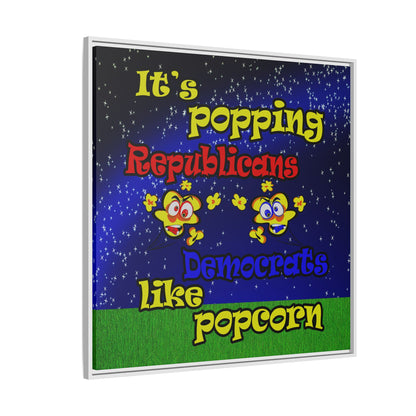 popping like popcorn - framed canvas art ('snoops' background)