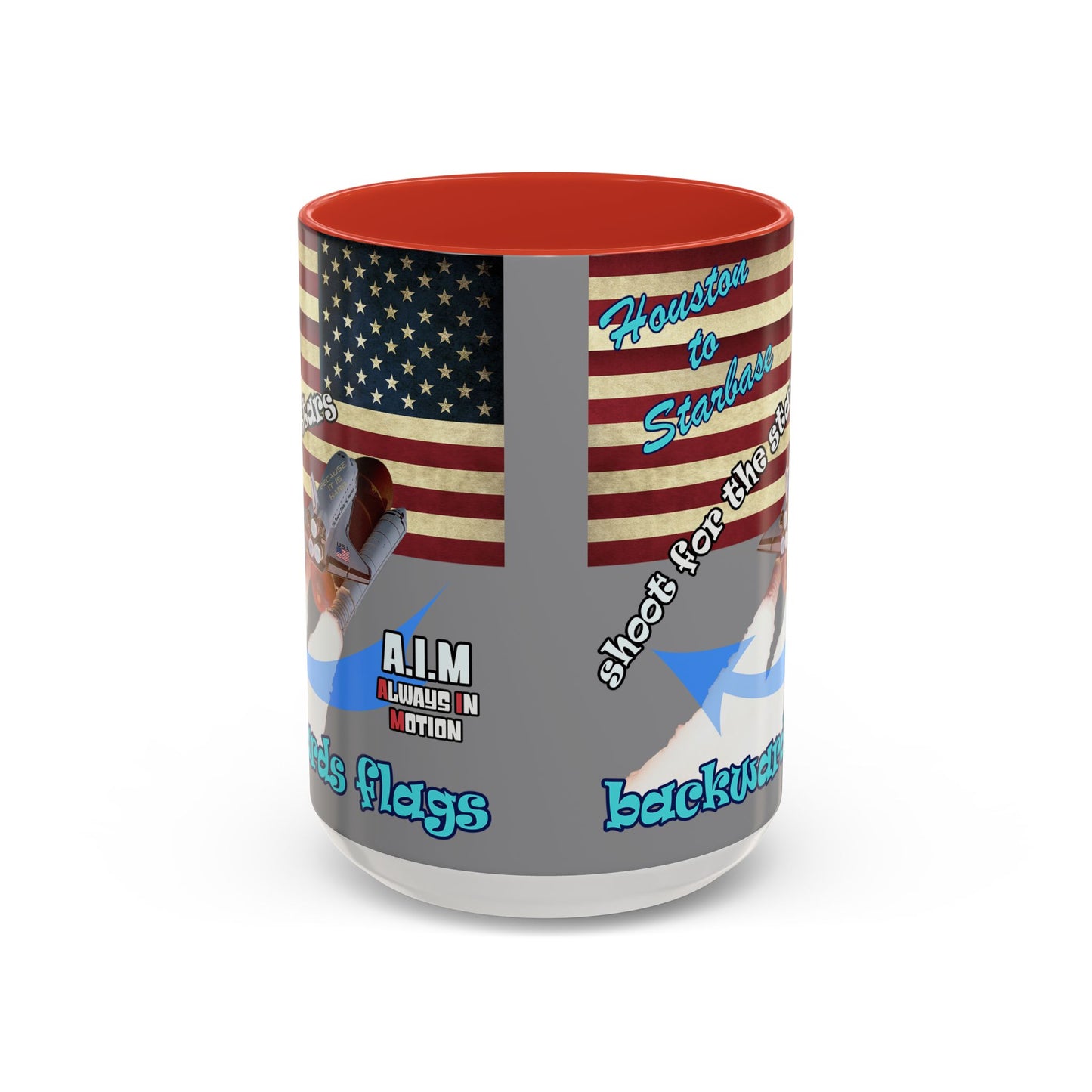 shoot for the stars - Accent Mug (grey)