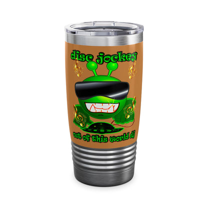 disc jockey - Ringneck Tumbler, 20oz (light brown)