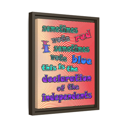 declaration of the independents - framed canvas art (yellow-orange wave)