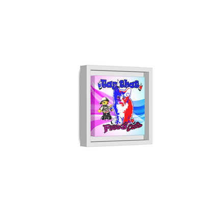 tag that - framed canvas art (light blue-pink wave)