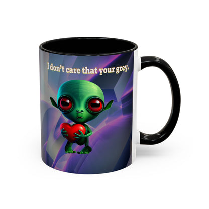 I don't care that your grey - Accent Mug (grey-pink wave)