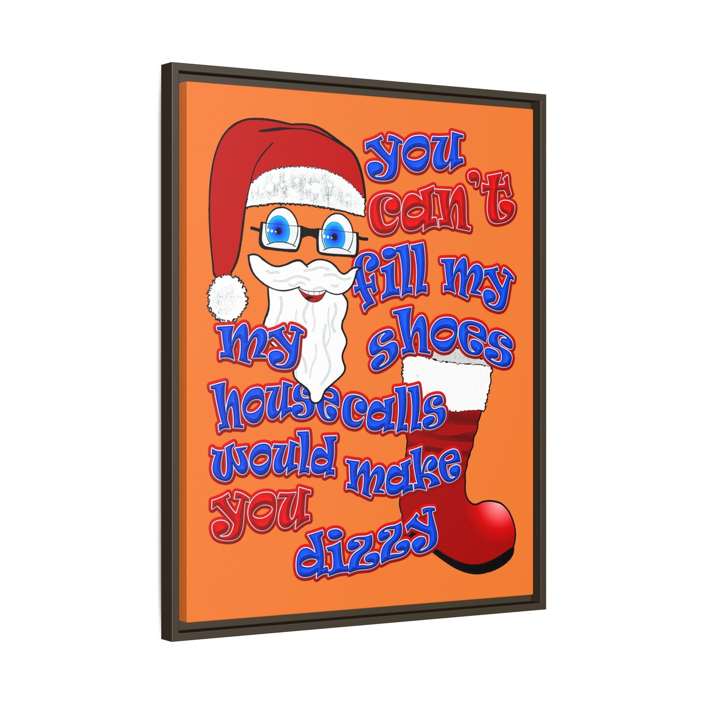 santa's shoes - framed canvas art (crusta)