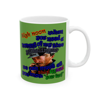 high noon - White Mug (green)