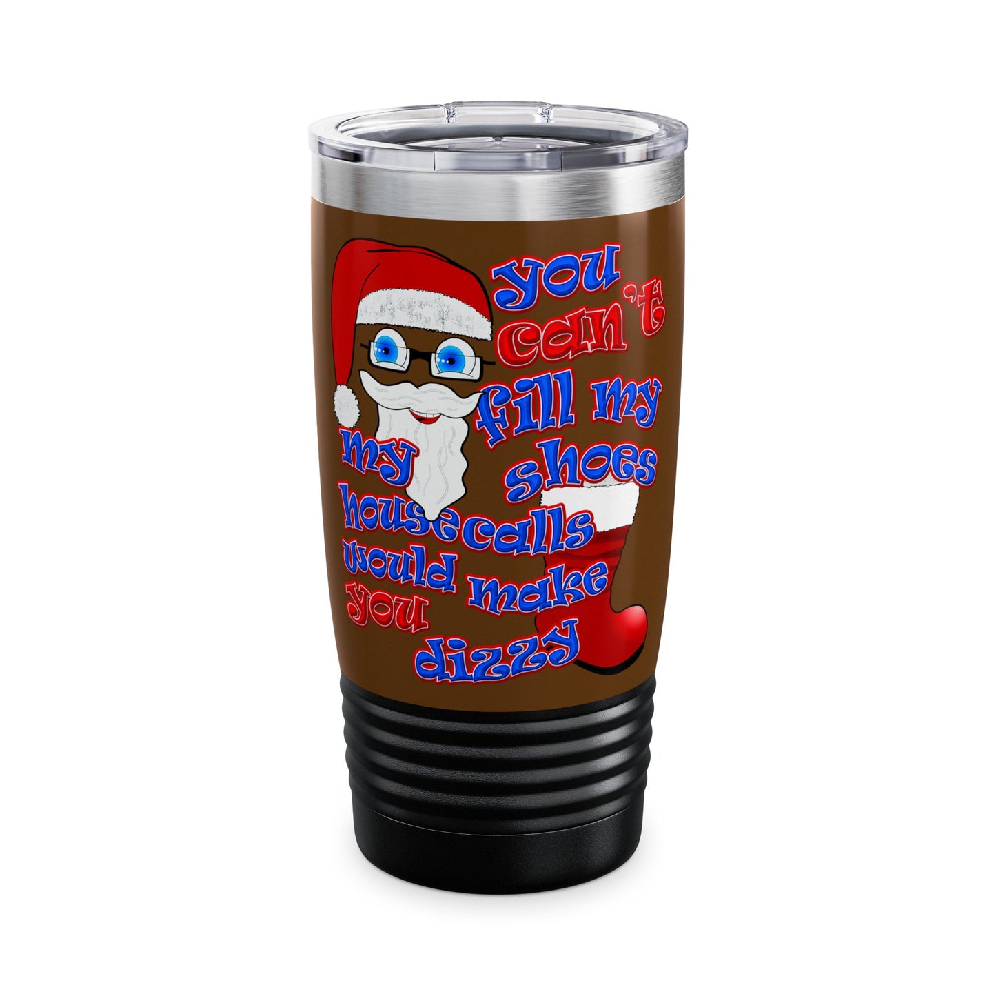santa's shoes - Ringneck Tumbler, 20oz (brown)