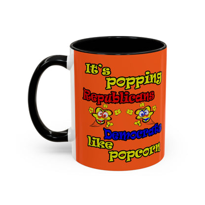 popping like popcorn - Accent Mug (orange)