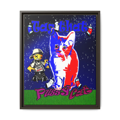 tag that - framed canvas art ('snoops' background)