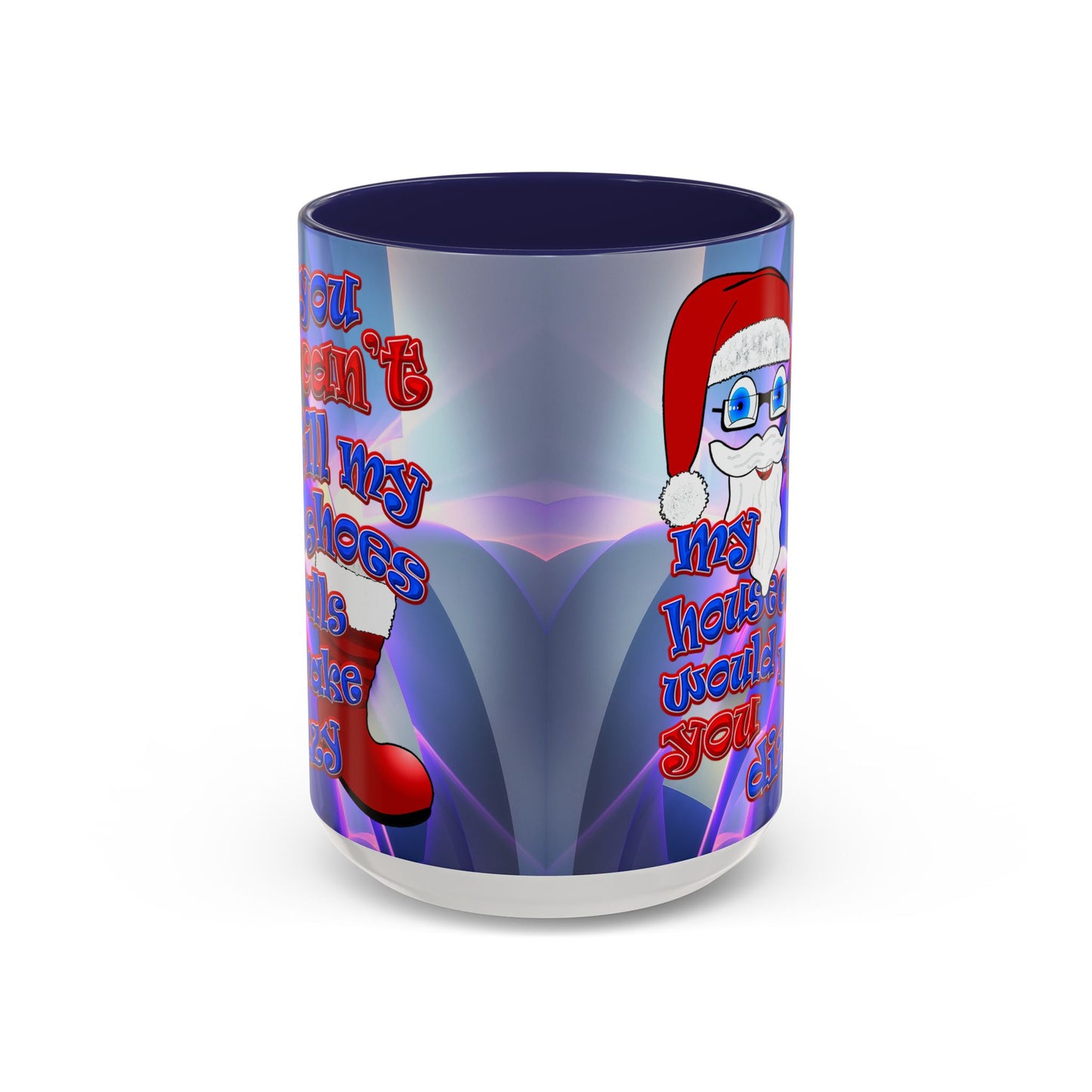 santa's shoes - Accent Mug (grey-pink wave)