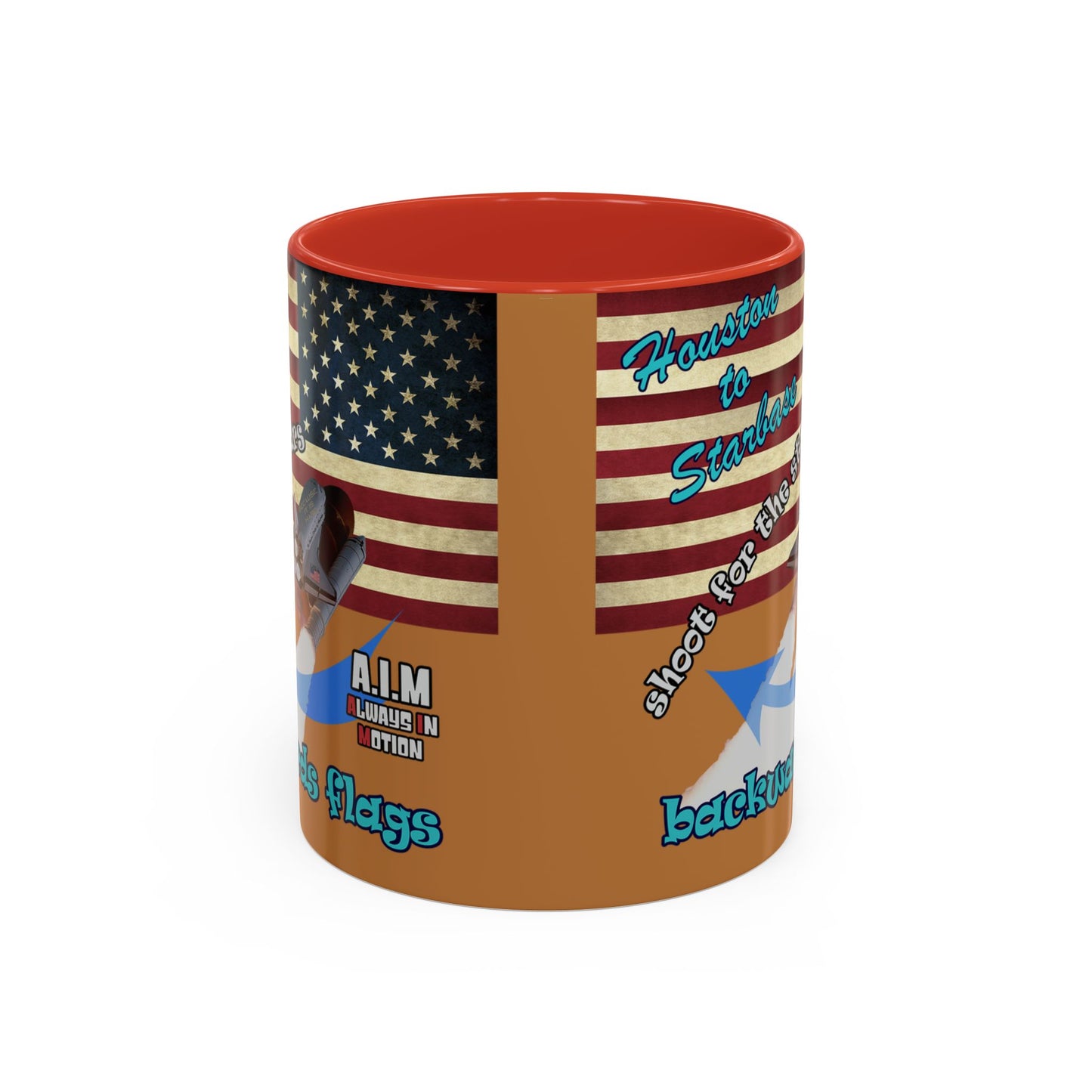 shoot for the stars - Accent Mug (light brown)