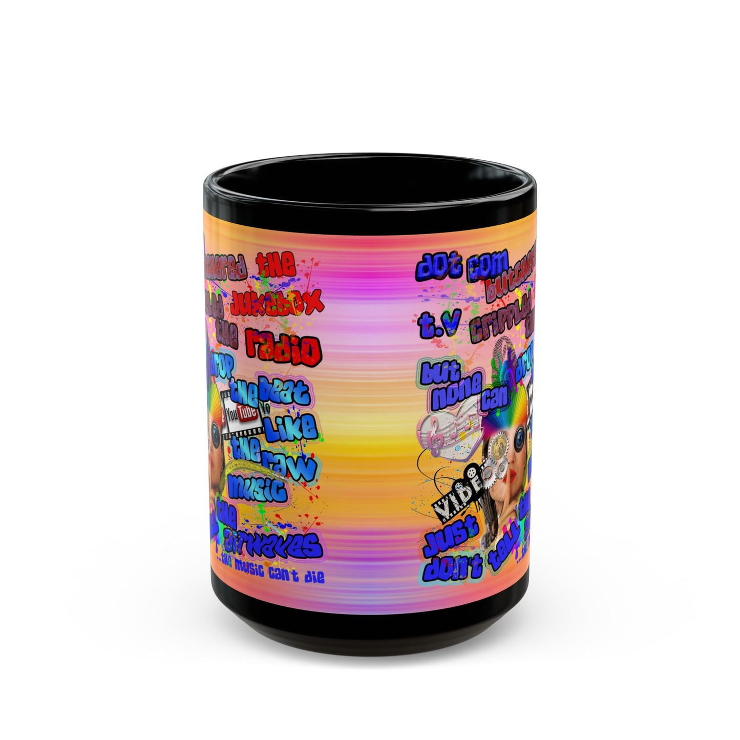 drop the beat - Black Mug (color blur)