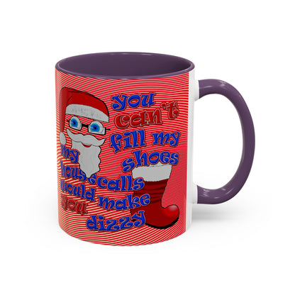 santa's shoes - Accent Mug (yellow-orange wave)