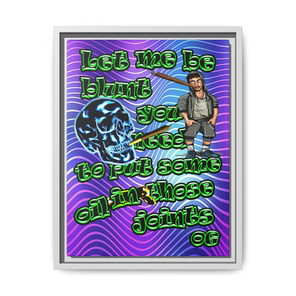 og - framed canvas art (purple wave)