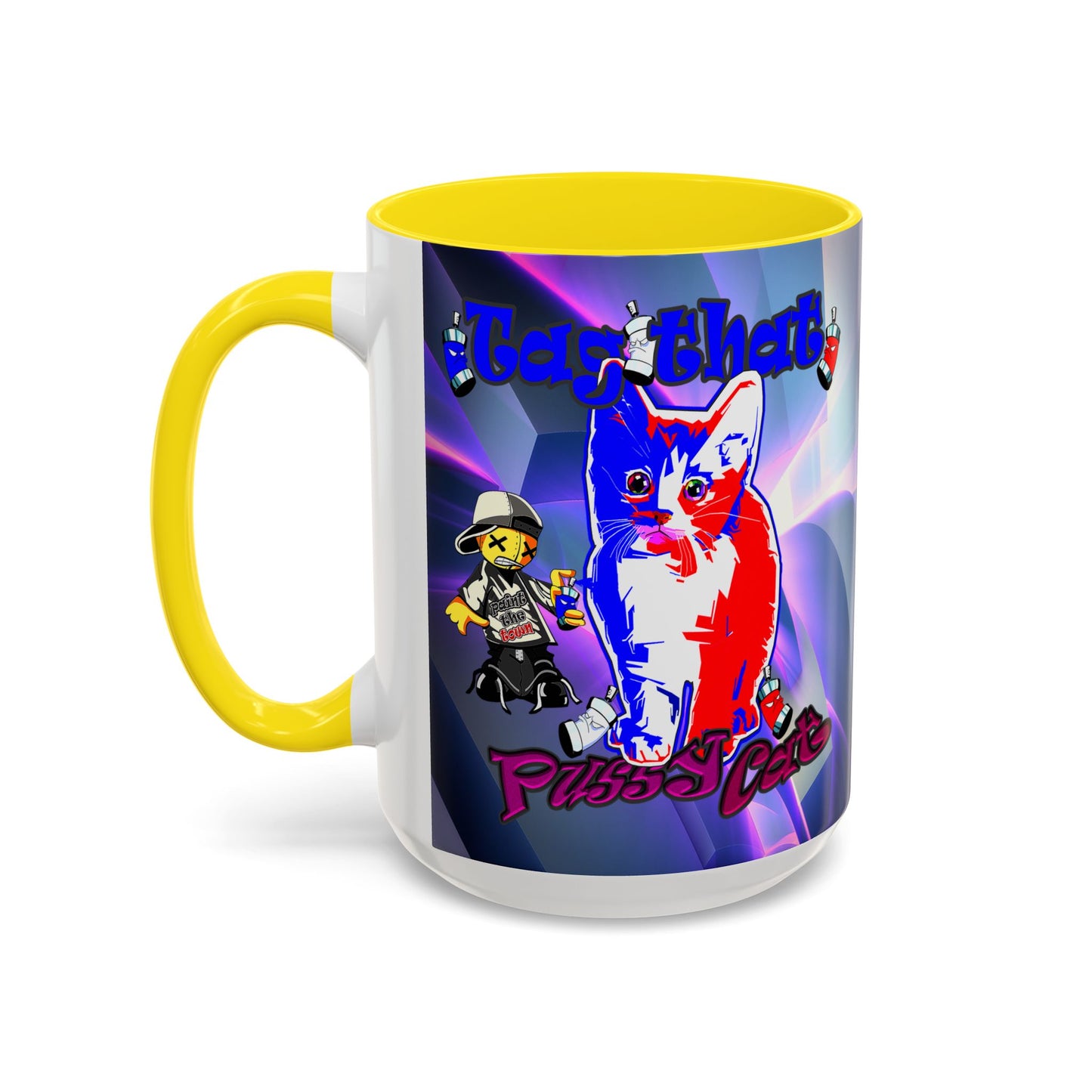 tag that - Accent Mug (grey-pink wave)