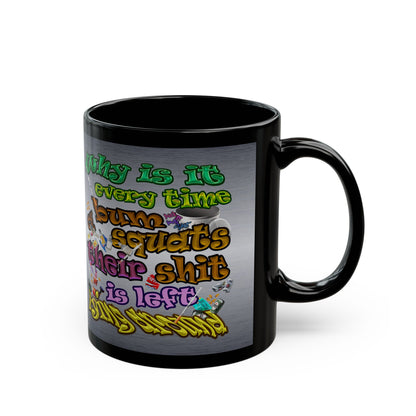 the bum's shit - Black Mug (brushed nickel)