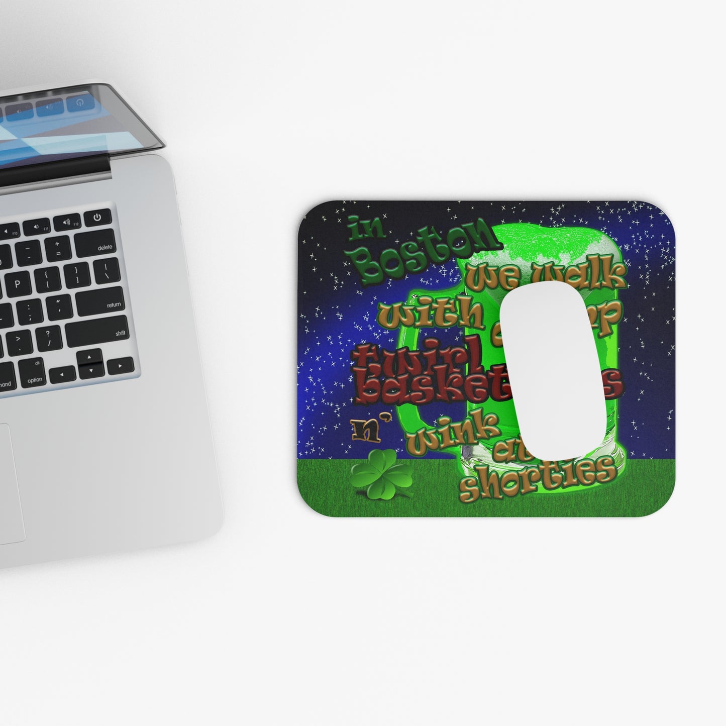 celtics logo - Mouse Pad (Rectangle) ('snoops' background)