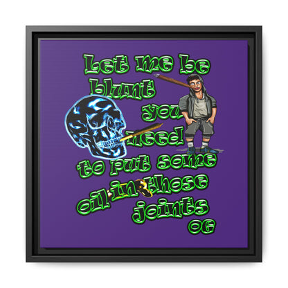 og - framed canvas art (purple)