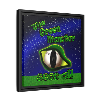 green monster - framed canvas art ('snoops' background)