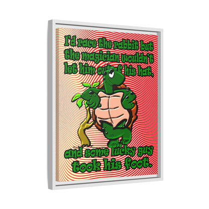 turtle race - framed canvas art (yellow-orange wave)