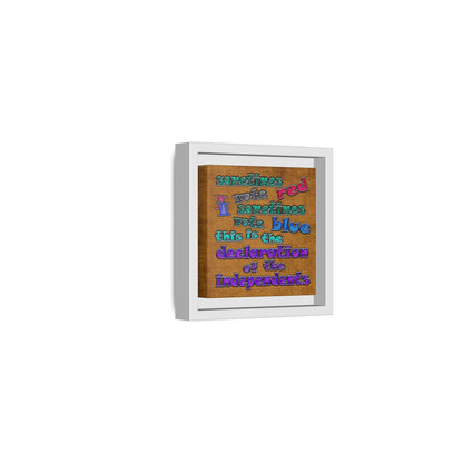 declaration of the independents - framed canvas art (brown papyrus)