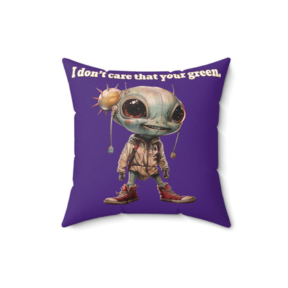 I don't care that your grey - Spun Polyester Square Pillow - (purple)